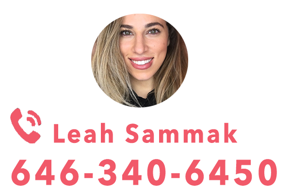 Please call Leah Sammak at 646-340-6450